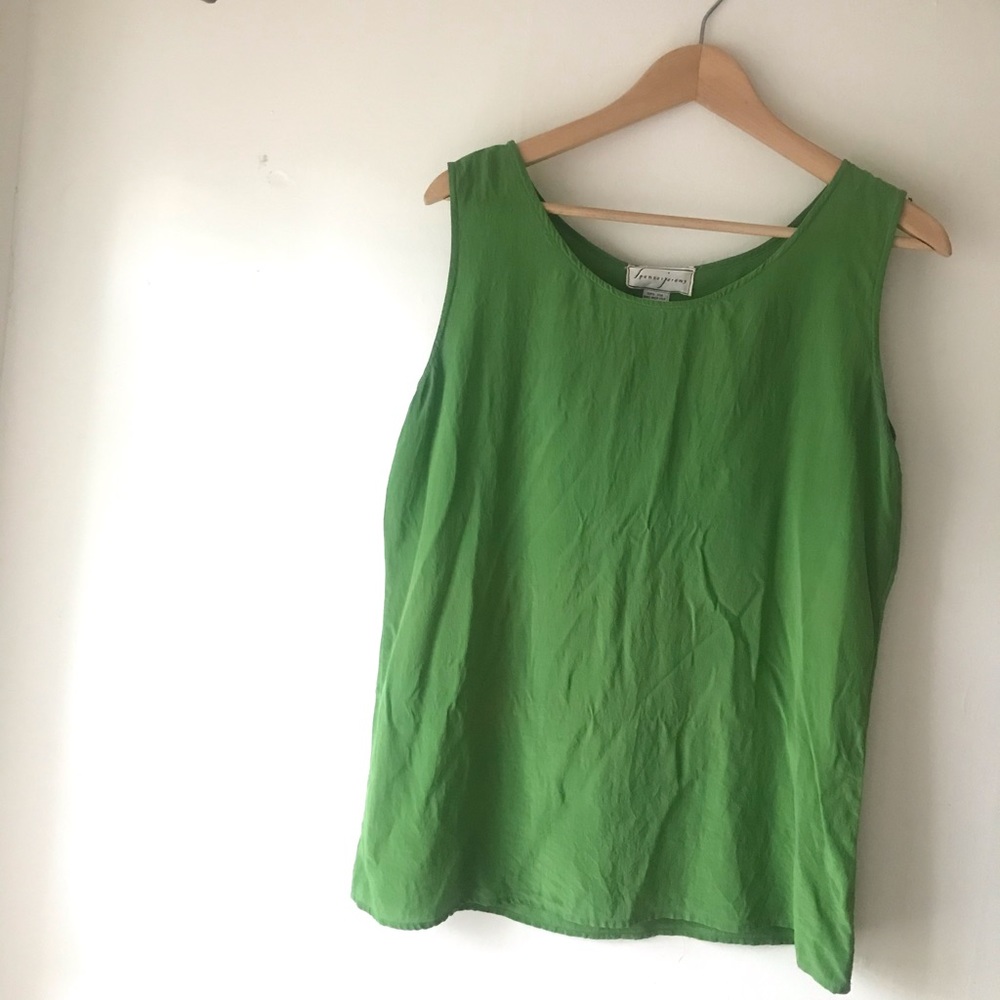 2 for $30 Vintage Green Silk Tank Top